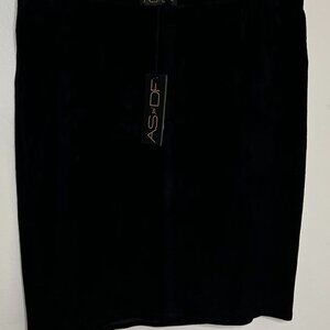 As by Df Womens Suede Mini Skirt Black Size Medium